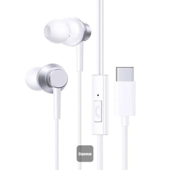 Baseus Encok Cz11 Wired Earphones Moon White